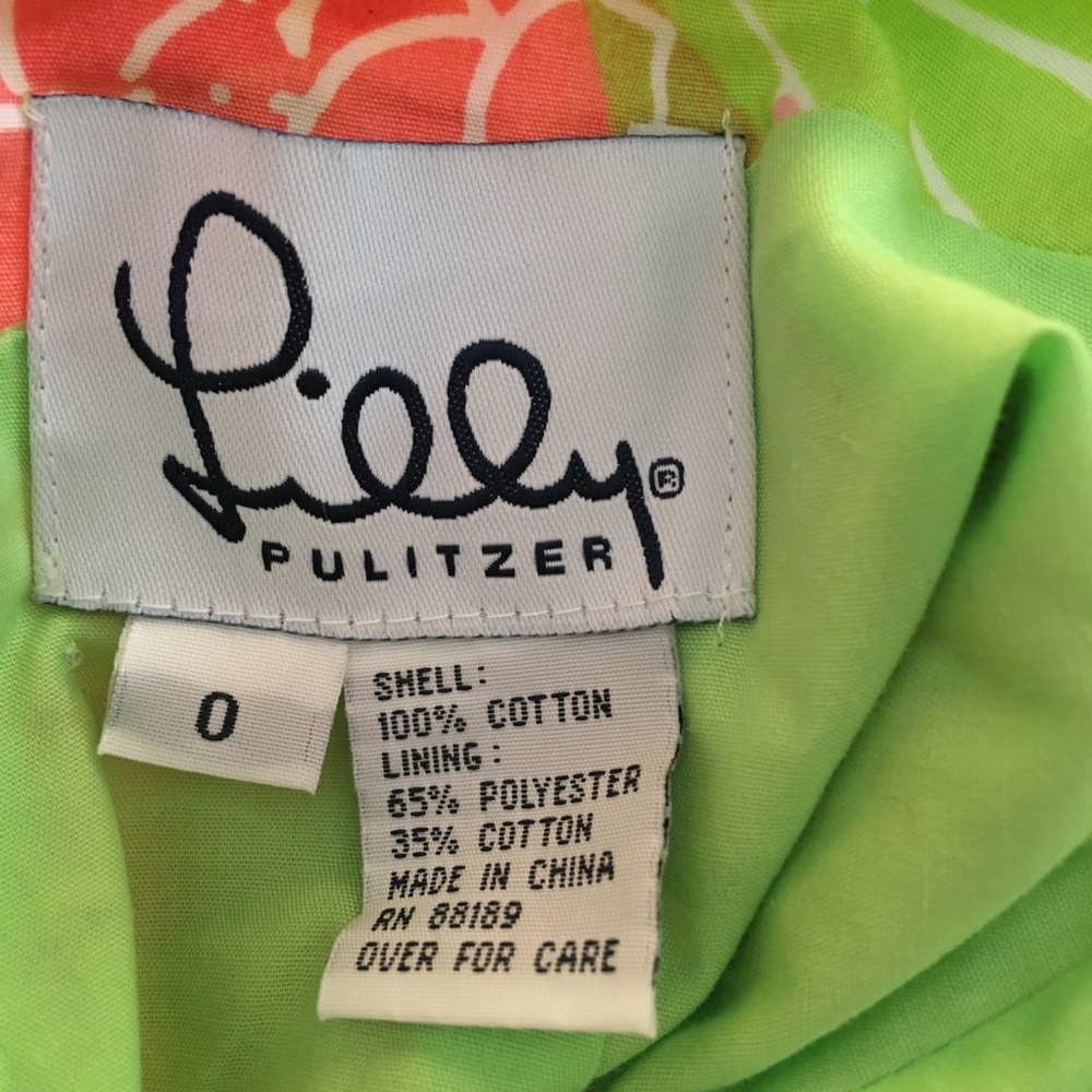 Lilly Pulitzer Strapless Dress 0 strapless sundress back cutout ties Y2K vintage - Picture 6 of 6